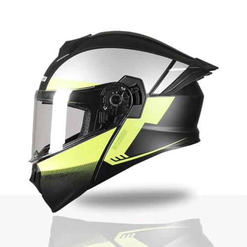 Image of TVS Racing SuperPose Smoked Dual Visor Flip Up Modular Helmet for Men and Women, ISI DOT Certified, ABS Shell, Quick Release Visor, Lightweight, Ventilated, Open Face to Full Face