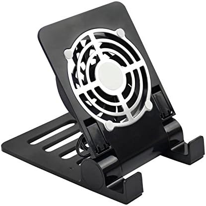 PerGrate USB Desk Phone Fan Quiet Cooling Pad Radiator with Foldable Stand for iPhone iPad Tablets Laptops