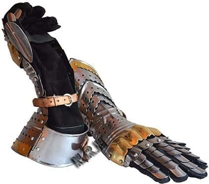 antiquegifts2019 Metall-Panzerhandschuhe im Ritter-Stil, voll funktionsfähige Panzerhandschuhe