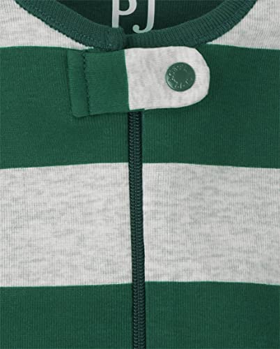 The Children's Place Baby Toddler Boys Snug Fit 100% Cotton Zip-Front One Piece Footed Pajama, Bear/Plaid/Stripe 3-Pack, 18-24 Months #TOP1