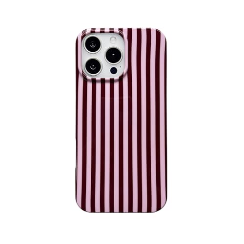 Coque iPhone 16 Pro Max tendance pour filles et femmes motif rayures