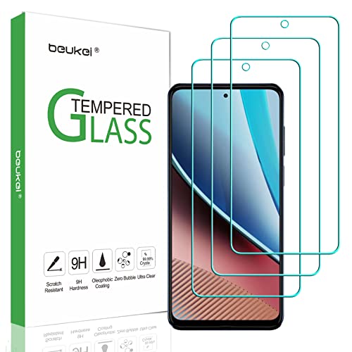 beukei (3 Pack) Compatible for Motorola Moto G Stylus 5G (2023) [Not Fit for 2020/2021/2022 Version] Screen Protector Tempered Glass Touch Sensitive Case Friendly 9H Hardness