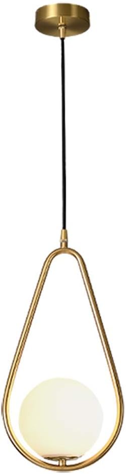 Copper Single Head Chandelier, Modern Minimalist Fashion Design Restaurant Hotel Aisle Lighting