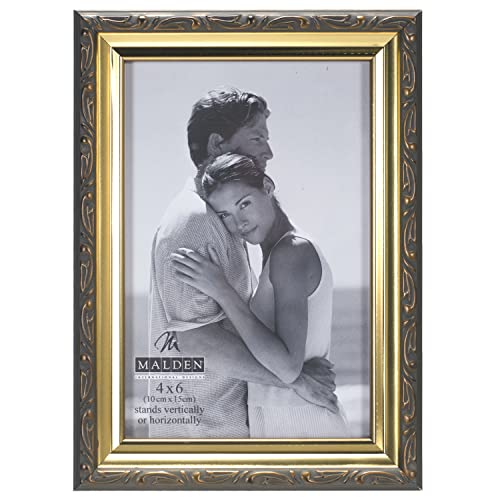 Malden International Designs Traditions Molding Wooden Picture Frame, 4x6, Gold