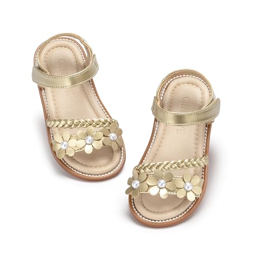 Image of GINFIVE Toddler Girls Sandals Little Girls Kids Summer Shoes Toddler Sandals