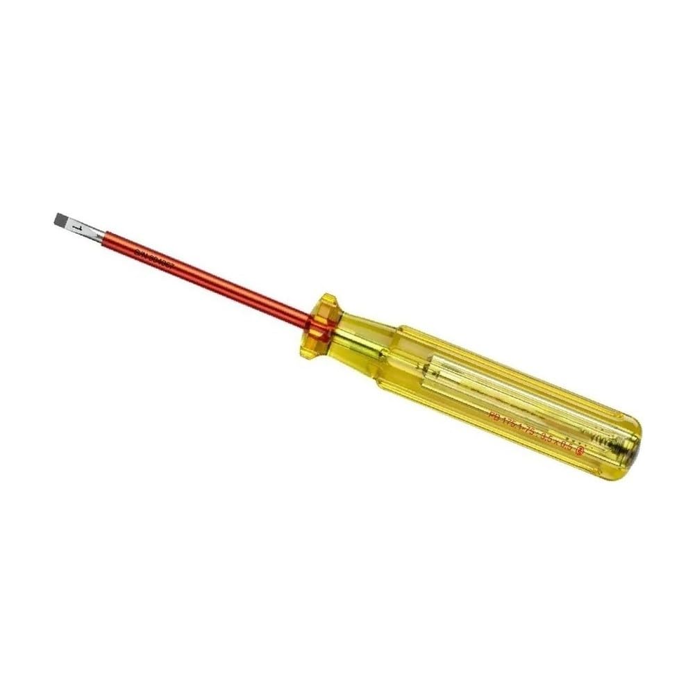 Testeur de Tension LED 2 en 1: Testeur de Phase 100-250 V CA et Testeur Électrique avec Tournevis Plat Isolé PB 175.1-75 LED