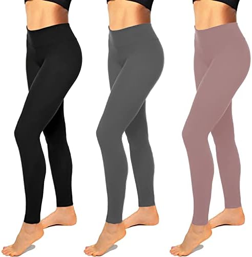 High Waisted Leggings for Women No See-Through-Soft Athletic Tummy Control Black Pants for Running Yoga Workout