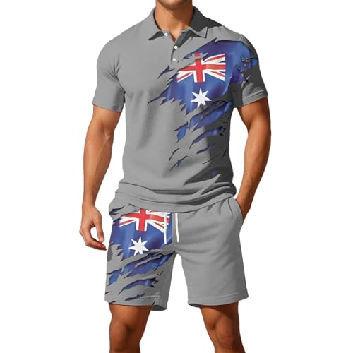 Camisa de manga corta para hombre y pantalón corto holgado de diseño europeo