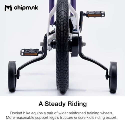 Image of Chipmunk Kids Bike 12 14 16 18 Inch Bicycle with Training Wheels Beginners Boys Girls Ages 3-10 Years Multiple Colors
