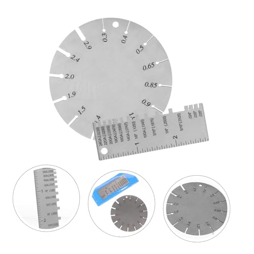 Veemoon Pcs Acero Inoxidable Calibrador de Diámetro de Alambre Plantilla Herramienta de Medición para Medir Grosor de Alambre para Soldadura miniatura 4