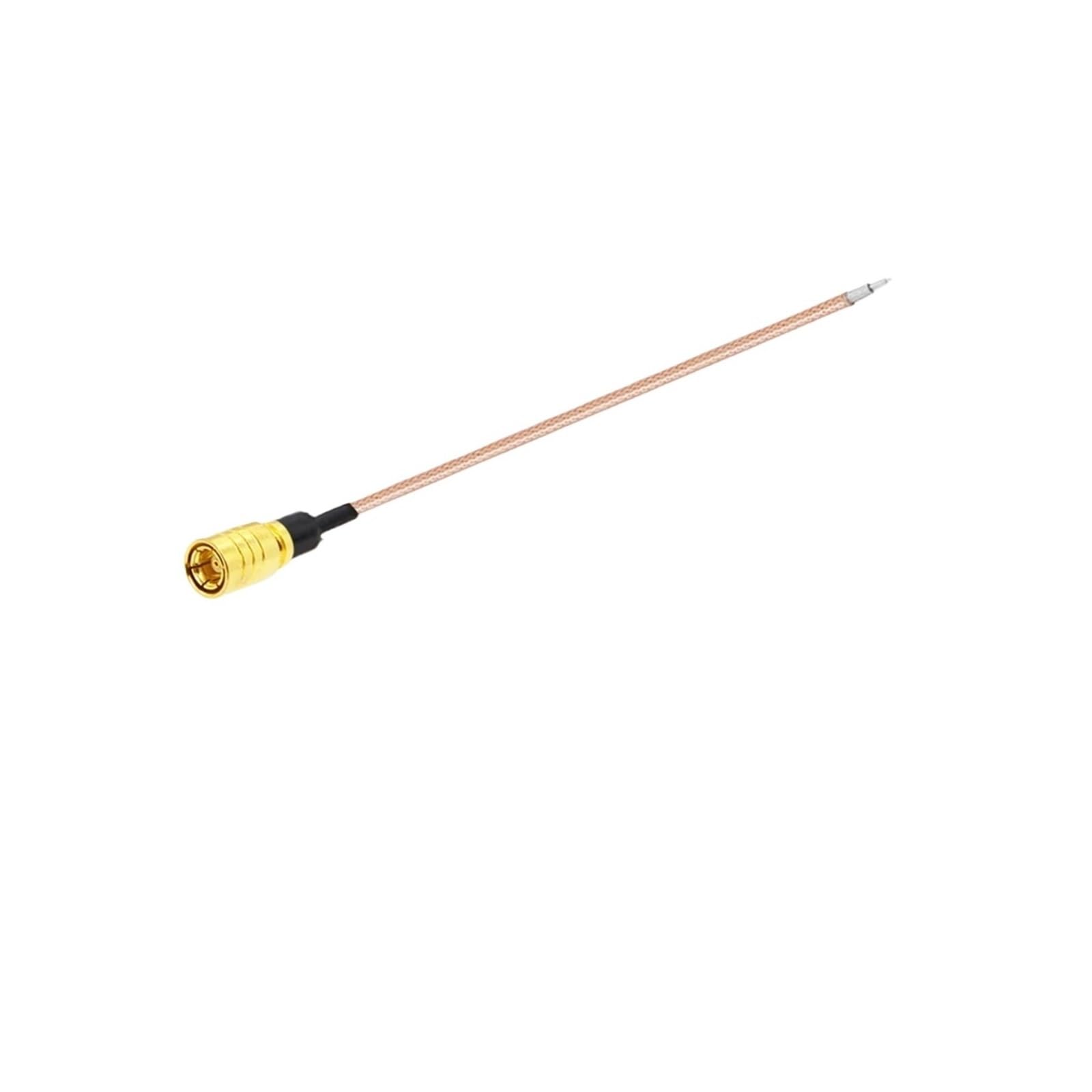 Cable conector coaxial RF RG178 de 50 ohmios con conector hembra SMB de un solo extremo a conector de soldadura PCB (10 unidades)(SMB F to PCI-30CM)