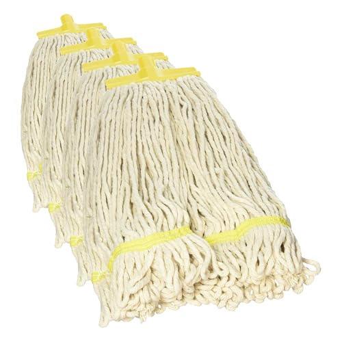 Image of Scot Young L887 Kentucky Mop Head, 16 oz., Cotton, Yellow (Pack of 4)