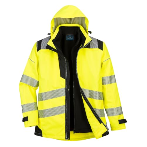 Portwest PW3 PW365 Hi Vis Three Way Jacket Splash Finish