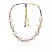 Produktbild Daimay Handmade Schale Choker Kette Boho Schlüsselbein Kaurischnecke Halskette Sommer Strand Dekorationen für Frauen und Mädchen - Multicolor Line und Weiß Shells