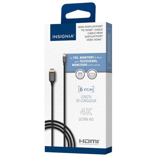 InsigniaTM ? 6 ' Mini displayport-to-hdmi�P�[�u�� ? �u���b�N