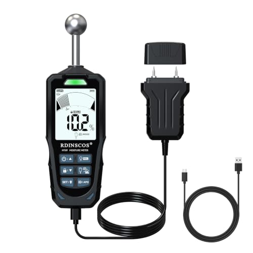 RDINSCOS 2-in-1 Pin & Pinless Ball Probe Moisture Meter