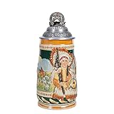 2. Bierstein: feine Reliefs, elegantes Layout und die ernsthafte Farbmalerei des Künstlers. Mit diesem Bierglas haben Sie viele Fans hinzugefügt. Diese Metallabdeckung sorgt dafür, dass das Bier kalt und frisch ist und der Flaschenverschluss verhindert, dass Blätter und Schmutz hineinfallen.