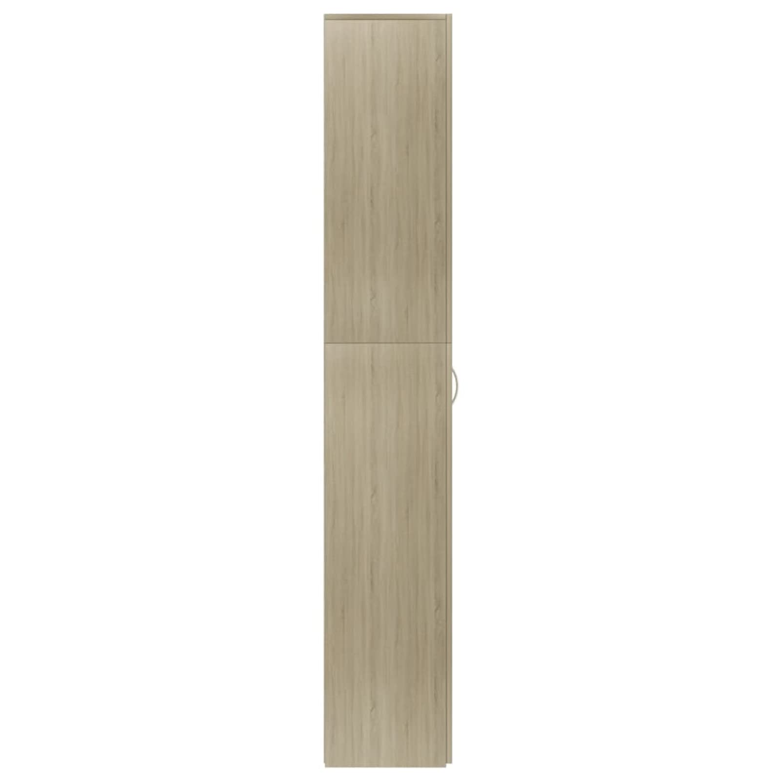 Armadio per Ufficio Rovere Sonoma 60x32x190 cm in Truciolato, Armadietto Salvaspazio da Interno, Mobili Esterno Balcone per Soggiorno, Ufficio, Camera da Letto, Bagno