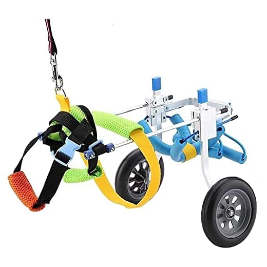 VTAMIN Två rundor hund rullstolsbackben medium/stor/liten justerbar husdjur rullstolsdjur scooter vagn för äldre hundar, katter, kaniner som går rehabilitering (1-30kg) (storlek: s)