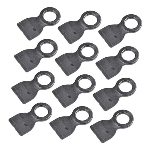 Hohopeti 30Pcs Black Plastic O-shaped Tent Fixing Rings Ground Sewing Fixed Buckles for Outdoor Camping Tent Corners Tarps Protection