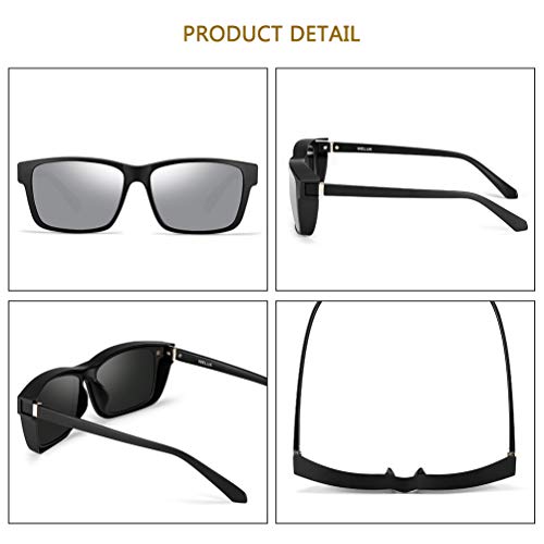 Buy 2 in 1 Set, Eyeglasses Frame with Clip on Polarized