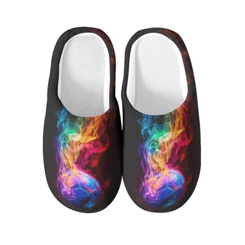 Pantoufles de football en coton contre le froid aux pieds taille XXXL homme femme