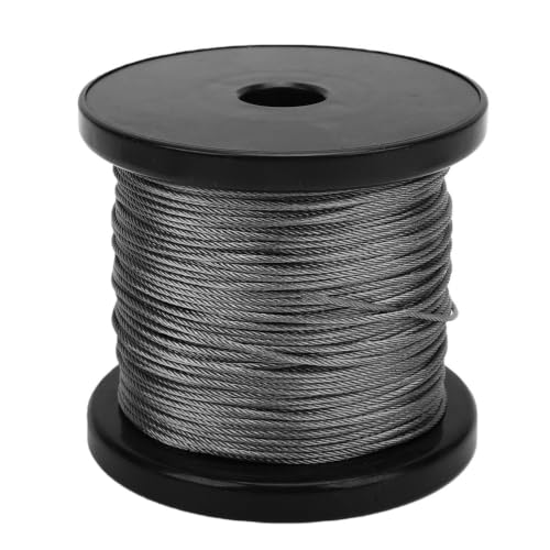 Cable de acero inoxidable 1mm de 100 metros para aviones con manguitos