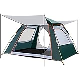 Einfaches Aufbewahren und Tragen Ihres Campingzeltes: Das Übungszelt wiegt ca. 4,1 kg, Maße: 2m*2m*1.4m und wird mit 1 verpackungsbeutel, 6 winddichten Seilen, 10 Nägeln und 1 paar türstangen geliefert. Beim verstauen ist es sehr klein und leicht zu tragen.