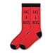 Produktbild K. Bell Socks Herren Lustige Witz-und Wortspiel Lässige Socken, Like a Boss (Rot), Shoe Size: 6-12