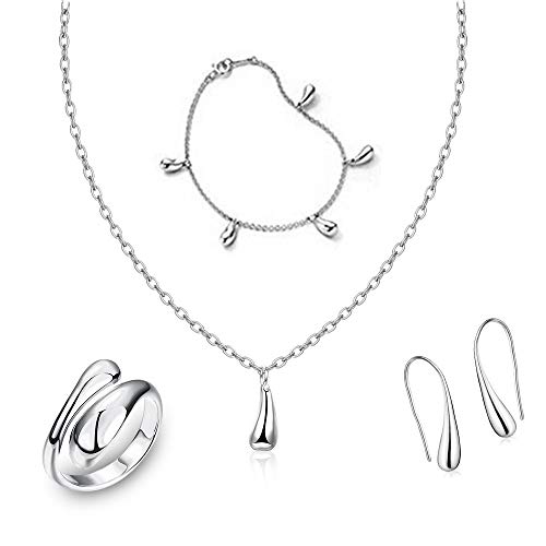 Aosilver - Parure in argento 925 con collana