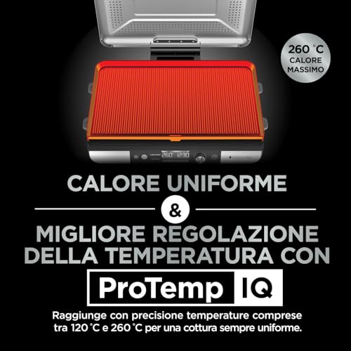 Ninja Sizzle Pro Xl Griglia E Piastra Liscia Da Interni, Rivestimento Antiaderente In Ceramica, Coperchio Rimovibile, Vassoio Raccogli-Grasso, Ricettario, Argento/Nero GX101EU - 11