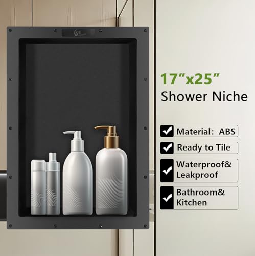 Uni-Green Ready Tile Shower Niche Shelf 17"X25"X4"（Inside 14"X22"） - - Water and Leak Proof Large Wall Niche Insert by Uni-Green - Image 3