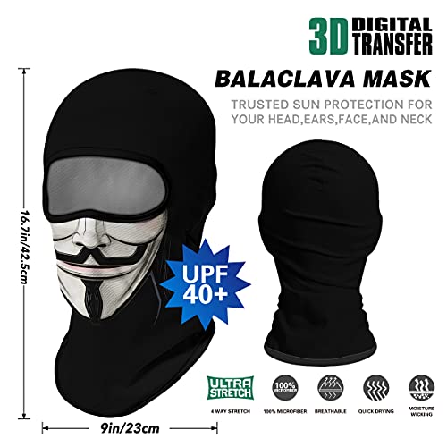 Image of Skull Full ski Mask, 3D Balaclava, UV Sun Protection,Motorcycle /Ski /Scarf /Cycling /Fishing for Men