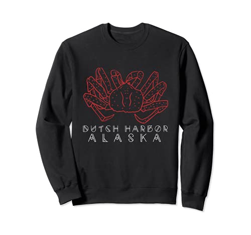 Dutch Harbor Alaska Cangrejo - Alaska Red King Cangrejo Piernas Sudadera