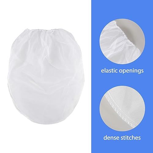 Sukh 5PCS Paint Filter Bag - 5 Gallon Bucket Strainer with Elastic Drawstring Top Opening Nylon Mesh Filter White Fine Mesh Bag for Gardening