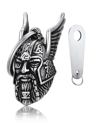 Bandmax Clochette Moto Viking Acier Inoxydable, Cloche Moto Porte Bonheur Biker, Porte Clef Clochette Lady Rider