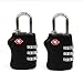 KLOUD City 2 pcs Black 338 TSA accepted luggage dial travel lock
