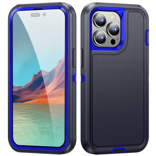 Coque Armure 3 en 1 iPhone ultra résistante antichoc bleu foncé en TPU