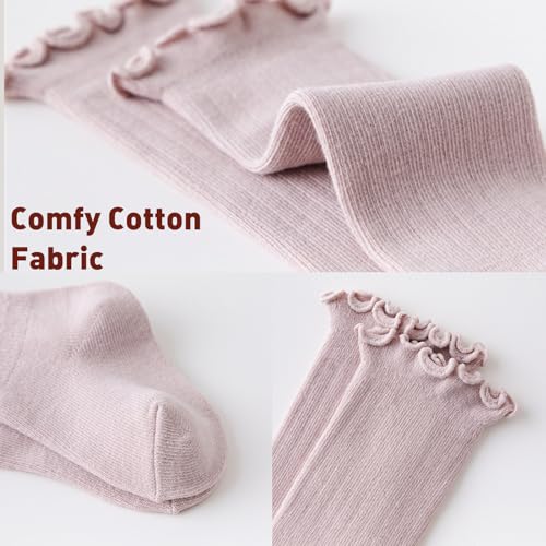 AQOKKA Baby Knee High Socks Kids Tube Long Boot Cotton Knit Stocking Infant Toddler Dress Socks for Boy Girl - Thumbnail 5