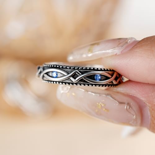 LYTTMAB S925 Sterling Silver Spinner Ring for Anxiety Women Men4