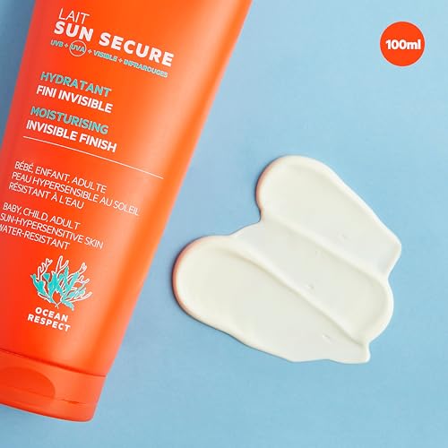 SVR SUN SECURE Face & Body Sunscreen SPF 50+ Milk for All Skin Types, Very High UVA/UVB Factor 50 Sun Cream, Non-Greasy, Reef-Safe, All Ages