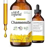 Wild & Organic Chamomile Flowers Tincture - Calming Supplement for Relaxation - Chamomile Extract Liquid Drops...