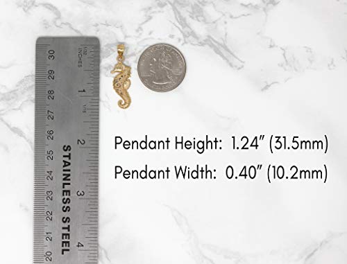 14k Filigree Seahorse Charm Pendant2