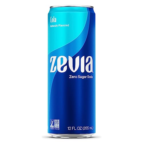 Zevia Zero Calorie Soda, Cola, 12 Ounce Sleek Can