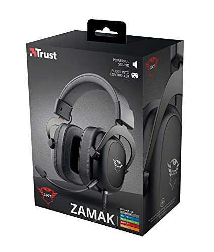 Trust GXT 414 Zamak Cuffie Gaming Over Ear per Playstation 4, Xbox One, PC, Laptop e Nintendo Switch, Potenti Unità Altoparlanti Attive da 53 mm, Nero - Cuffia gaming - Immagine 7