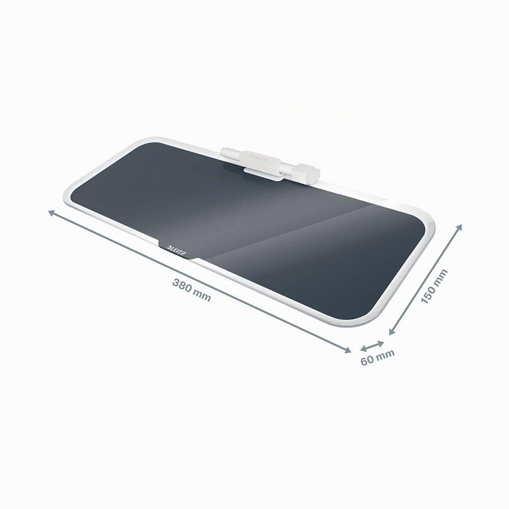 Leitz Desktop-Memoboard mit Glasoberfläche, Samtgrau, Cosy Serie, 52690089