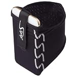 SPRIGS Armband for iPhone 11/x/xr/8/7 Plus, Galaxy S10/S9, Google Pixel 4. Lightweight & Comfortable Running Armband, Stretches - Black Reflective, Small