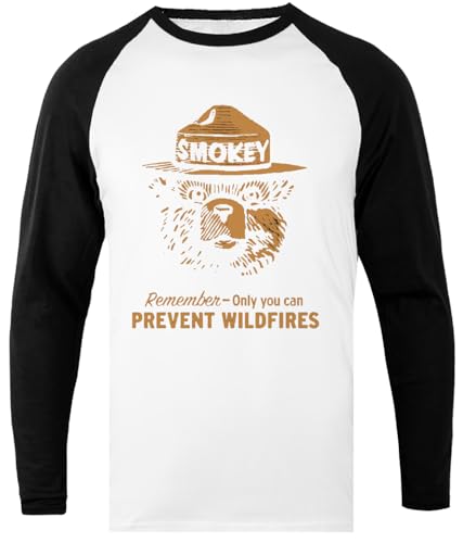 Reglas De Smokey Camisa De Béisbol Unisex De Algodón Blanco con Cuello Redondo