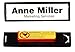 Durable 813201 67x17mm Clip-Card Name Badge with Magnet - Black (Pack of 25)
