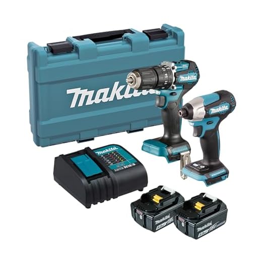 Makita DLX2414ST 18V Li-ion LXT Combo Kit Complete with 2 x 5.0 Ah Batteries and Charger Supplied in a Plastic Case